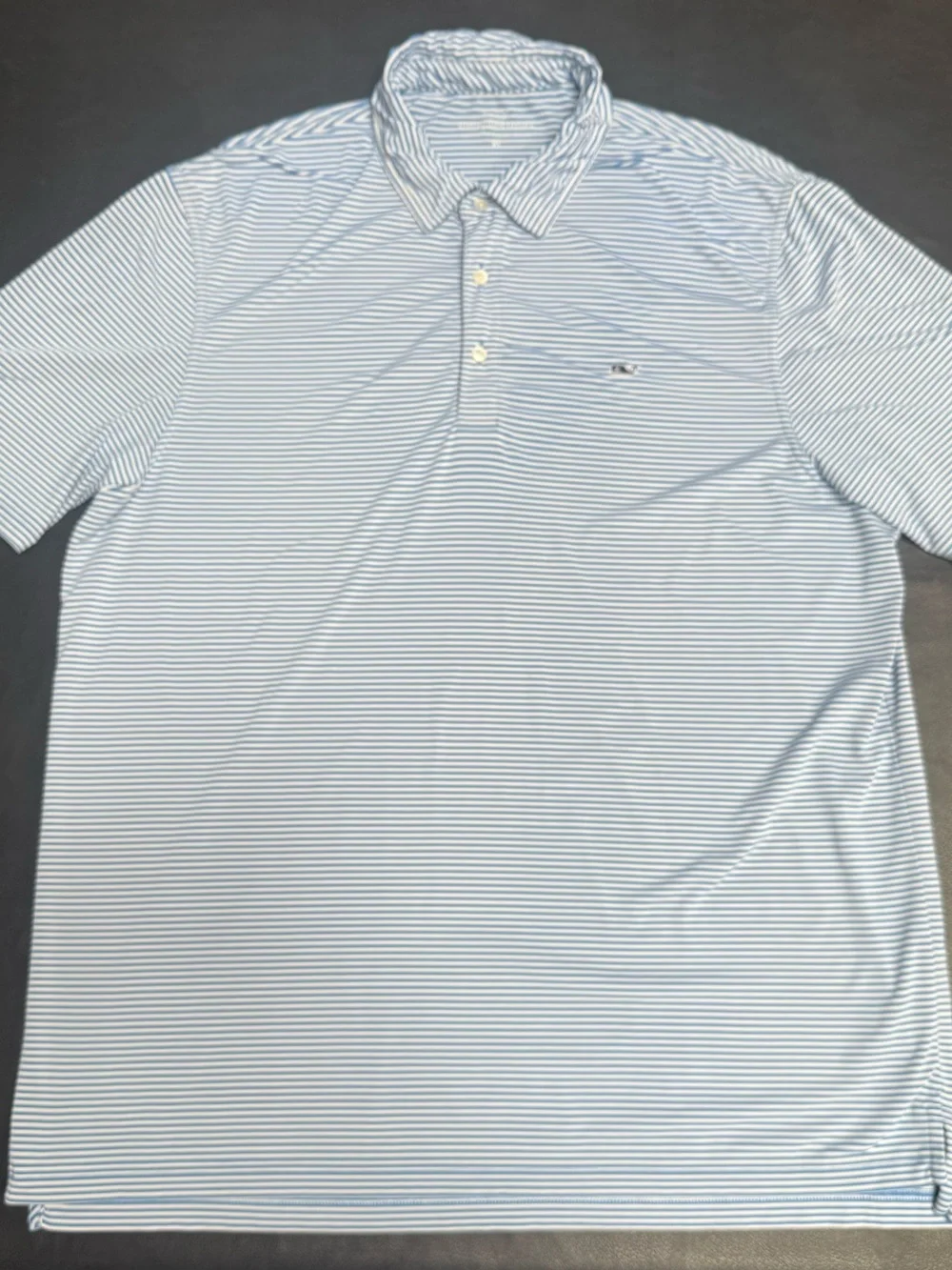 Vineyard Vines Light Blue & White Striped Polo - Picture 1 of 5